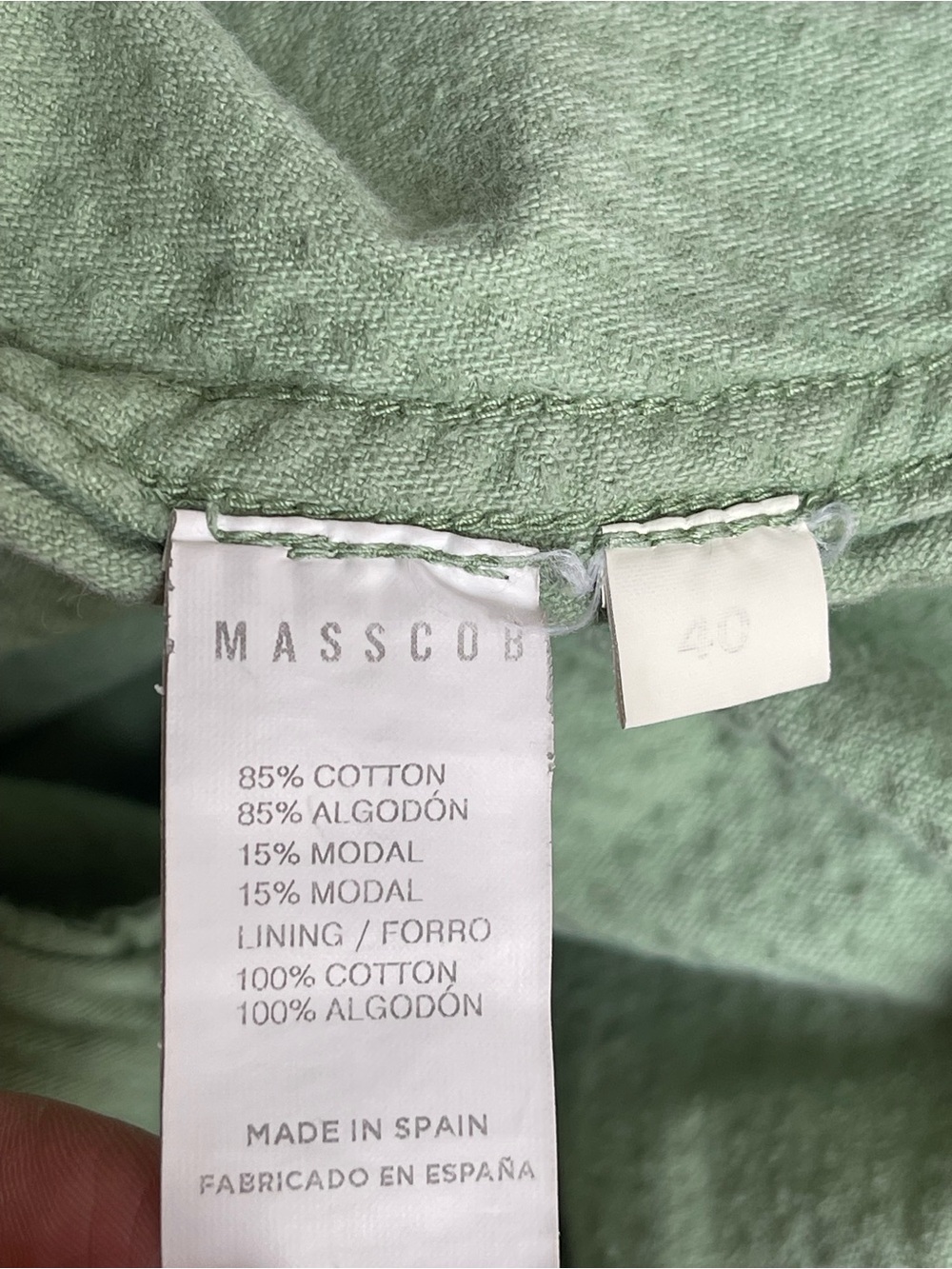 Masscob Corduroy Trousers Green Size EU 40 - Picture 11 of 16
